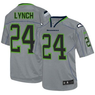Jerseys Factory Cheap Nike Seahawks #24 Marshawn Lynch Lights Ou