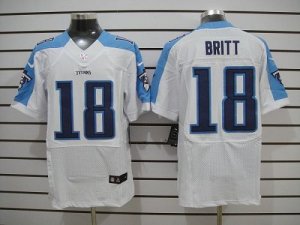 Jerseys Factory Cheap Nike Titans #18 Kenny Britt White Men's St