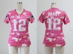 Jerseys Factory Cheap Nike Patriots #12 Tom Brady Pink Women's E