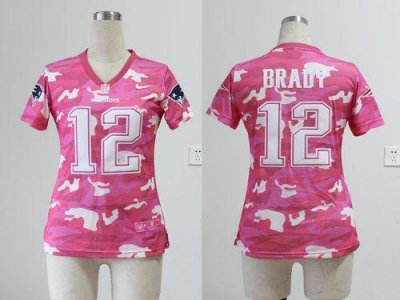 Jerseys Factory Cheap Nike Patriots #12 Tom Brady Pink Women's E