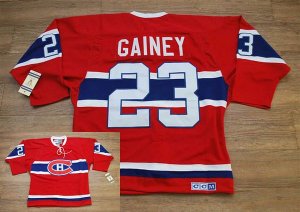 Jerseys Factory Cheap Canadiens #23 Bob Gainey Embroidered Red C