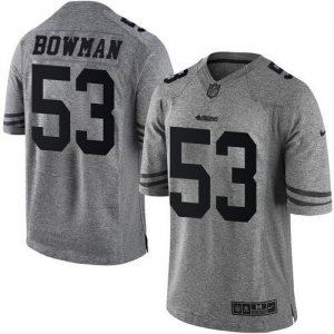Jerseys Factory Cheap Nike 49ers #53 NaVorro Bowman Gray Men's S