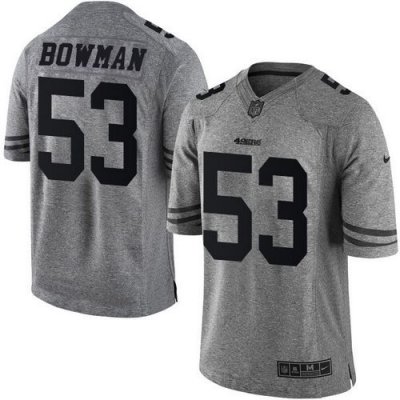 Jerseys Factory Cheap Nike 49ers #53 NaVorro Bowman Gray Men's S