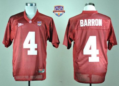 Jerseys Factory Cheap Crimson Tide #4 Mark Barron Red 2013 BCS N