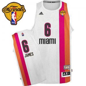Jerseys Factory Cheap Heat #6 LeBron James White ABA Hardwood Cl