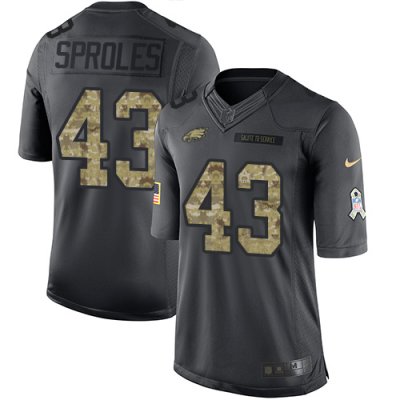 Jerseys Factory Cheap Nike Eagles #43 Darren Sproles Black Men's
