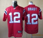 Jerseys Factory Cheap Patriots #12 Tom Brady Red Alternate Jerse