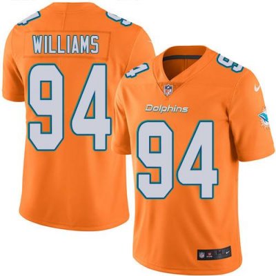 Jerseys Factory Cheap Nike Dolphins #94 Mario Williams Orange Me