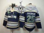 Jerseys Factory Cheap Nike Seahawks #25 Richard Sherman Navy Blu