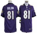 Jerseys Factory Cheap Nike Ravens #81 Anquan Boldin Purple Team