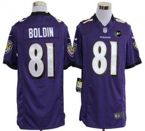 Jerseys Factory Cheap Nike Ravens #81 Anquan Boldin Purple Team