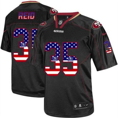 Jerseys Factory Cheap Nike 49ers #35 Eric Reid Black Men's Stitc