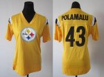 Jerseys Factory Cheap Nike Steelers #43 Troy Polamalu Yellow Wom