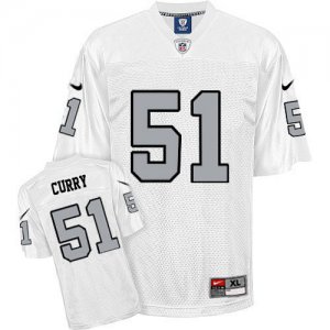 Jerseys Factory Cheap Nike Raiders #51 Aaron Curry White Silver