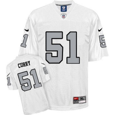 Jerseys Factory Cheap Nike Raiders #51 Aaron Curry White Silver