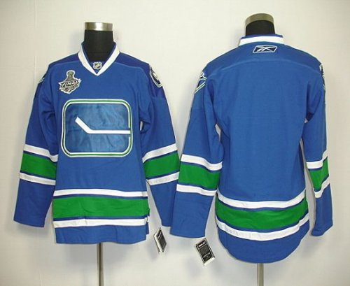 Jerseys Factory Cheap Canucks 2011 Stanley Cup Finals Blank Blue