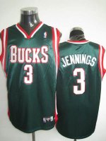 Jerseys Factory Cheap Bucks #3 Brandon Jennings Embroidered Gree