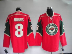 Jerseys Factory Cheap Wild #8 Brent Burns Embroidered Red NHL Je