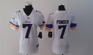 Jerseys Factory Cheap Nike Vikings #7 Christian Ponder White Wom