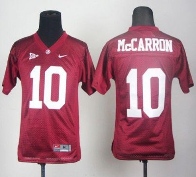 Jerseys Factory Cheap Crimson Tide #10 AJ McCarron Red Embroider