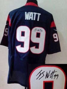 Jerseys Factory Cheap Nike Texans #99 J.J. Watt Navy Blue Team C