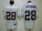 Jerseys Factory Cheap Vikings #28 Adrian Peterson All White Stit