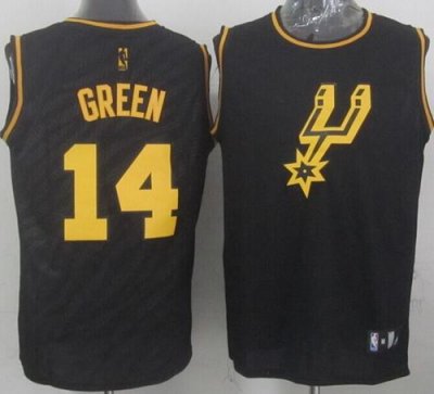 Jerseys Factory Cheap Spurs #14 Danny Green Black Precious Metal