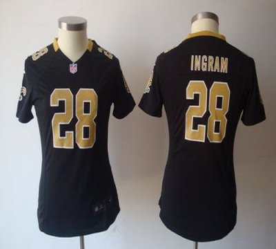 Jerseys Factory Cheap Nike Saints #28 Mark Ingram Black Team Col