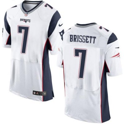 Jerseys Factory Cheap Nike Patriots #7 Jacoby Brissett White Men