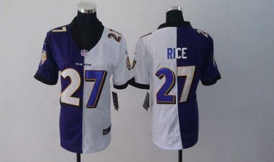 Jerseys Factory Cheap Nike Ravens #27 Ray Rice Purple/White Wome