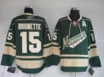 Jerseys Factory Cheap Wild #15 Andrew Brunette Embroidered Green