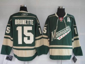 Jerseys Factory Cheap Wild #15 Andrew Brunette Embroidered Green