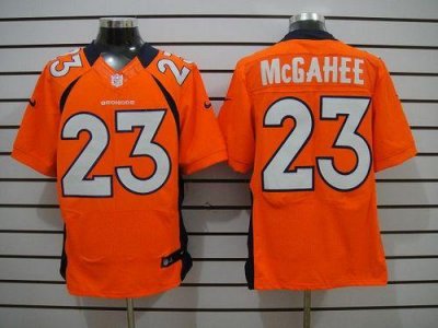 Jerseys Factory Cheap Nike Broncos #23 Willis McGahee Orange Tea