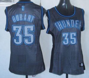 Jerseys Factory Cheap Thunder #35 Kevin Durant Black Women's Rhy