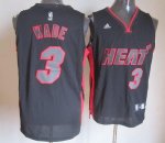 Jerseys Factory Cheap Heat #3 Dwyane Wade Black With Red & Black