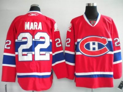 Jerseys Factory Cheap Canadiens #22 Paul Mara Embroidered Red Ne