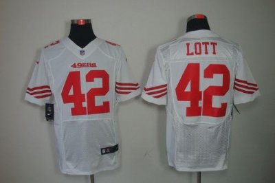 Jerseys Factory Cheap Nike 49ers #42 Ronnie Lott White Men's Emb