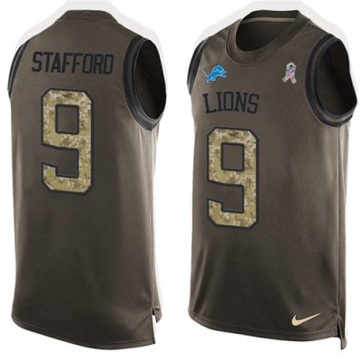 Jerseys Factory Cheap Nike Lions #9 Matthew Stafford Green Men's