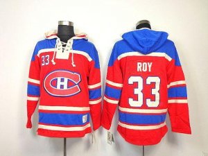 Jerseys Factory Cheap Canadiens #33 Patrick Roy Red Sawyer Hoode