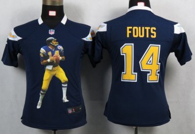 Jerseys Factory Cheap Nike Chargers #14 Dan Fouts Navy Blue Team