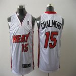 Jerseys Factory Cheap Heat #15 Mario Chalmers White Embroidered