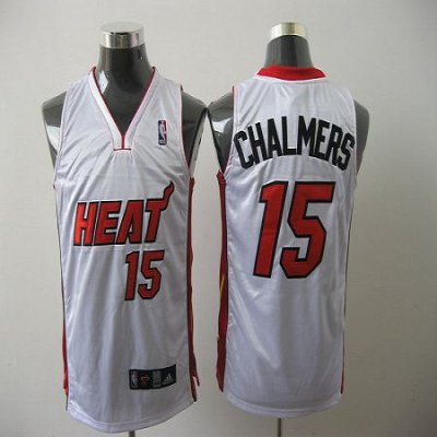 Jerseys Factory Cheap Heat #15 Mario Chalmers White Embroidered