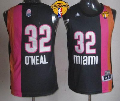 Jerseys Factory Cheap Heat #32 Shaquille O'Neal Black ABA Hardwo