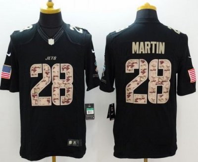 Jerseys Factory Cheap Nike Jets #28 Curtis Martin Black Men's St