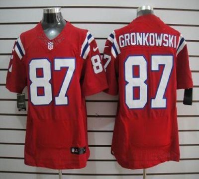 Jerseys Factory Cheap Nike Patriots #87 Rob Gronkowski Red Alter