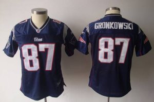Jerseys Factory Cheap Patriots #87 Rob Gronkowski Blue Women's T