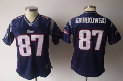 Jerseys Factory Cheap Patriots #87 Rob Gronkowski Blue Women's T