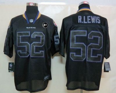 Jerseys Factory Cheap Nike Ravens #52 Ray Lewis Lights Out Black