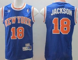 Jerseys Factory Cheap Knicks #18 Phil Jackson Blue Throwback Sti
