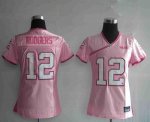 Jerseys Factory Cheap Packers #12 Aaron Rodgers Pink Lady Embroi